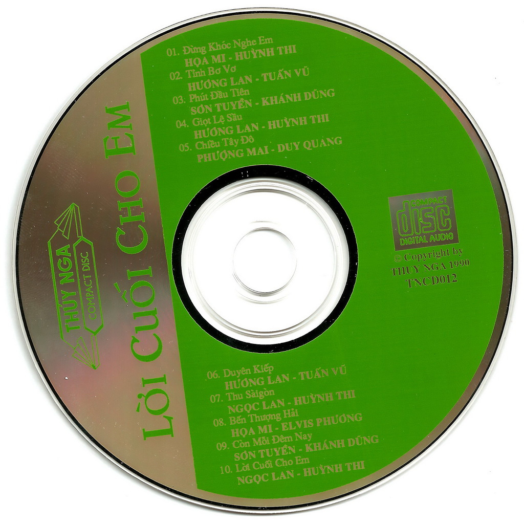 Thúy Nga CD012 - Lời Cuối Cho Em
