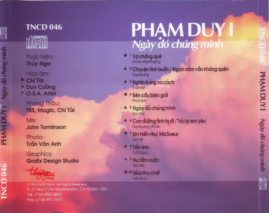 Thúy Nga CD046 - Ngày Đó Chúng Mình
