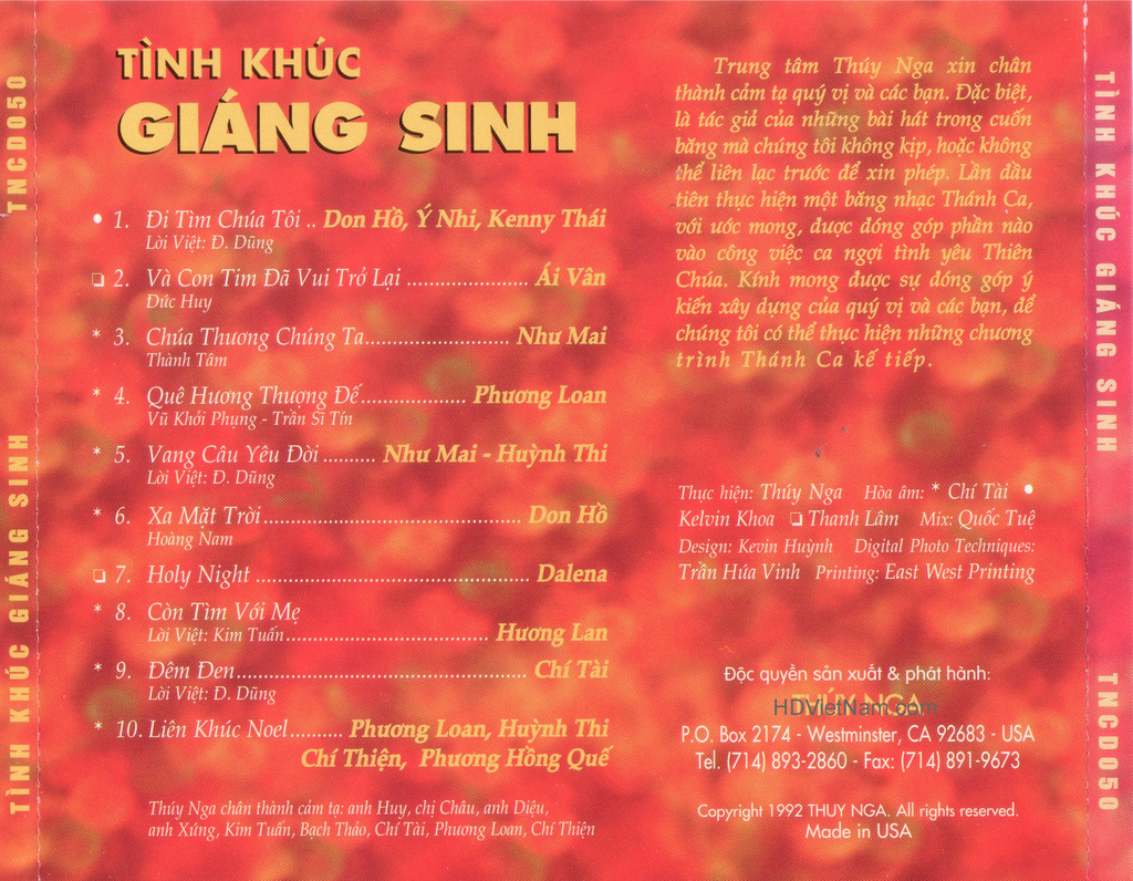 Thúy Nga CD050 - Tình Khúc Giáng Sinh
