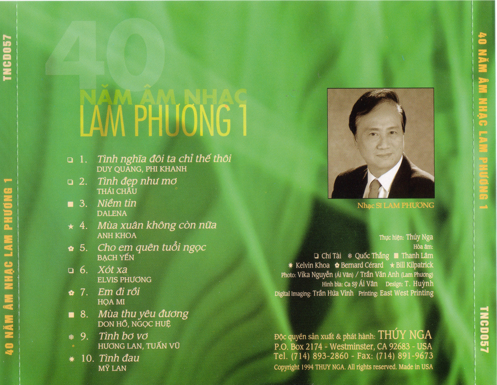 Thúy Nga CD057 - Tình Khúc Lam Phương 1