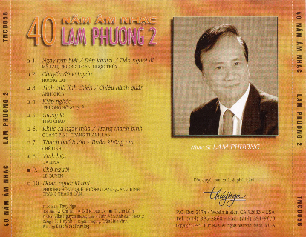 Thúy Nga CD058 - Tình Khúc Lam Phương 2