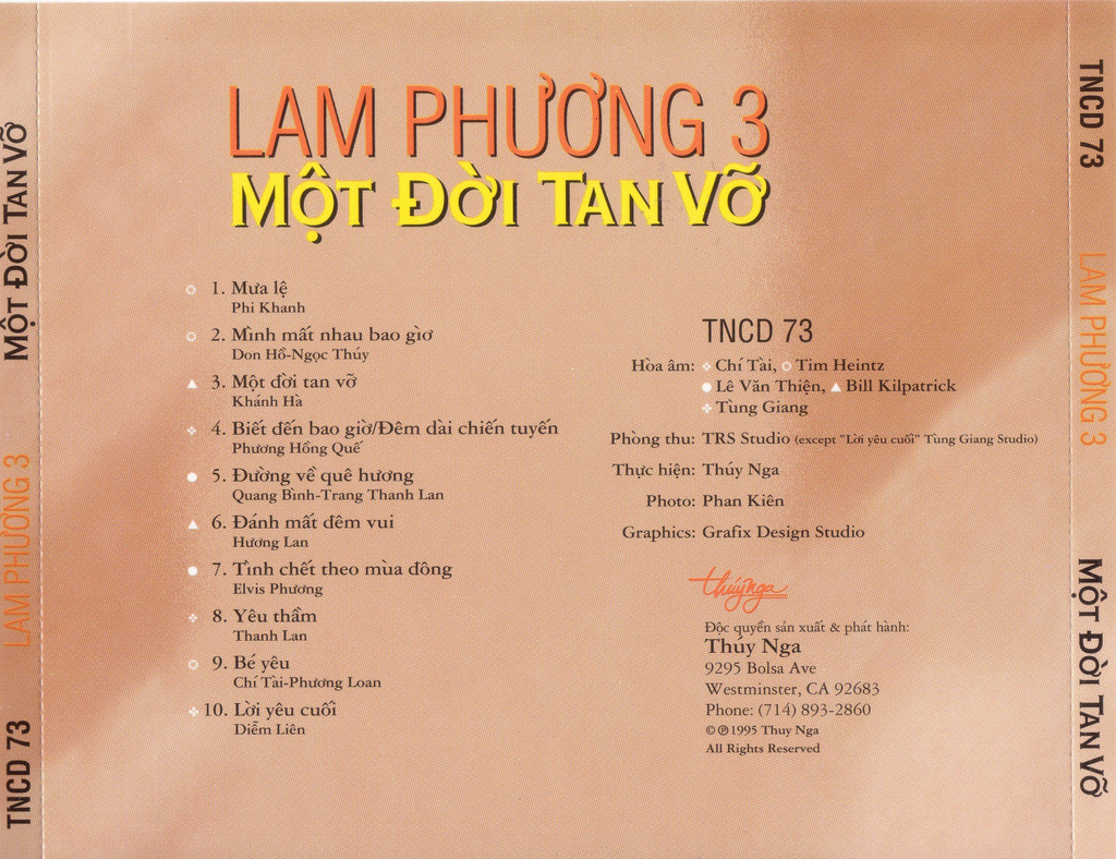 Thúy Nga CD073 - Một Đời Tan Vỡ