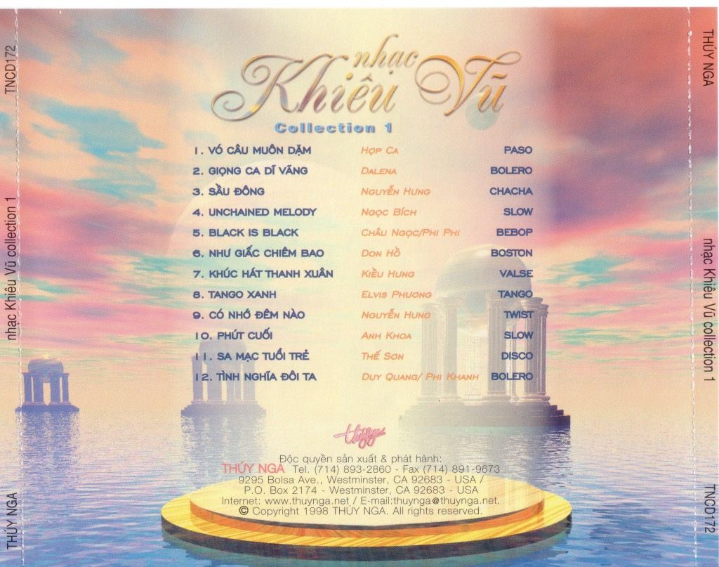Thúy Nga CD172 - Nhạc Khiêu Vũ Collection 1