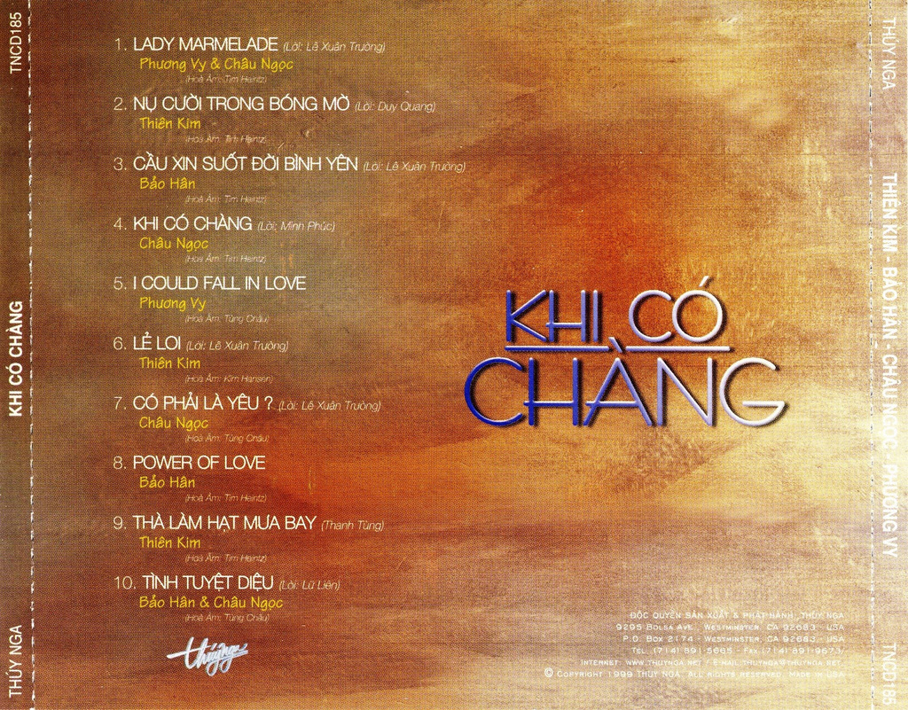 Thúy Nga CD185 - Khi Có Chàng