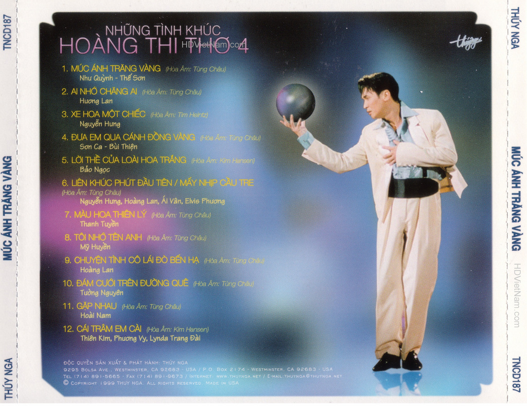 Thúy Nga CD187 - Tình Khúc Hoàng Thi Thơ 4 - Múc Ánh Trăng Vàng