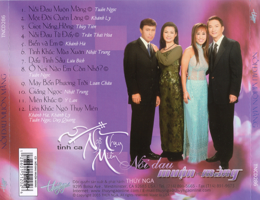 Thúy Nga CD286 - Nỗi Đau Muộn Màng