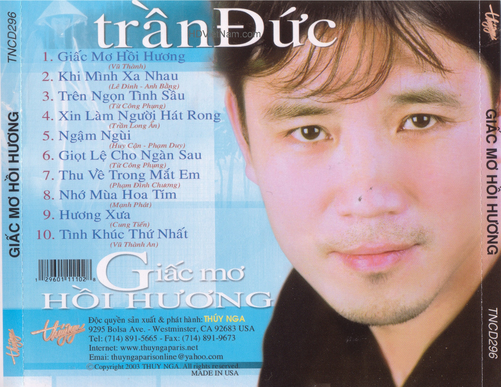 Thúy Nga CD296 - Giấc Mơ Hồi Hương