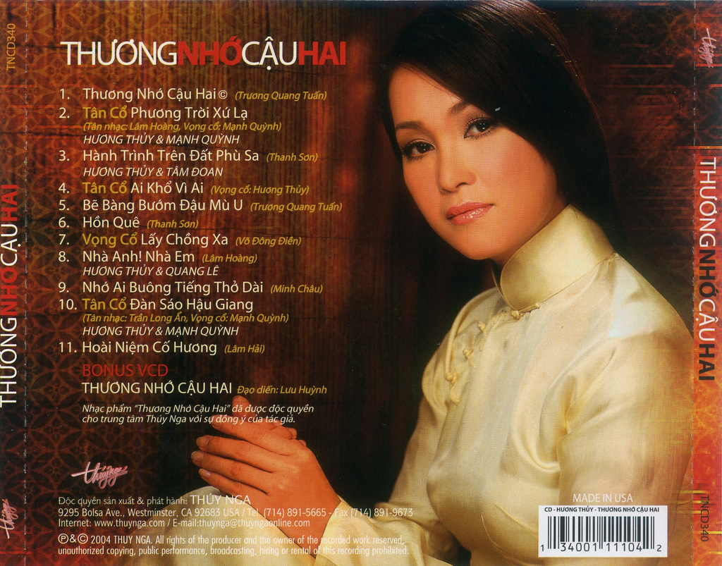 Thúy Nga CD340 - Thương Nhớ Cậu Hai