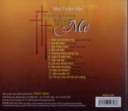Thúy Nga CD409 - Hương Lòng Dâng Mẹ