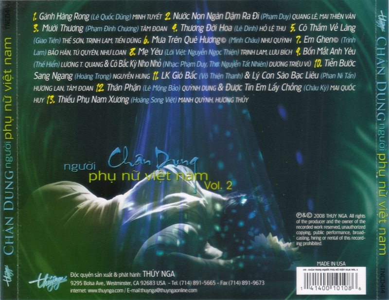 Thúy Nga CD414 - Chân Dung Người Phụ Nữ Việt Nam Vol 2