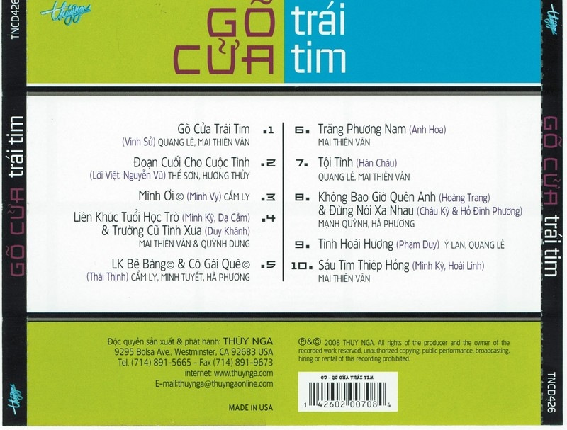 Thúy Nga CD426 - Gõ Cửa Trái Tim