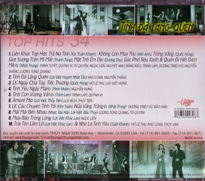 Thúy Nga CD427 - Tình Đã Lãng Quên