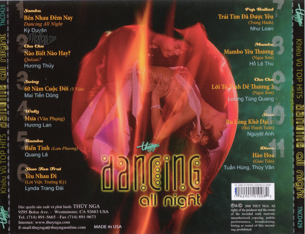 Thúy Nga CD429 - Dancing All Night