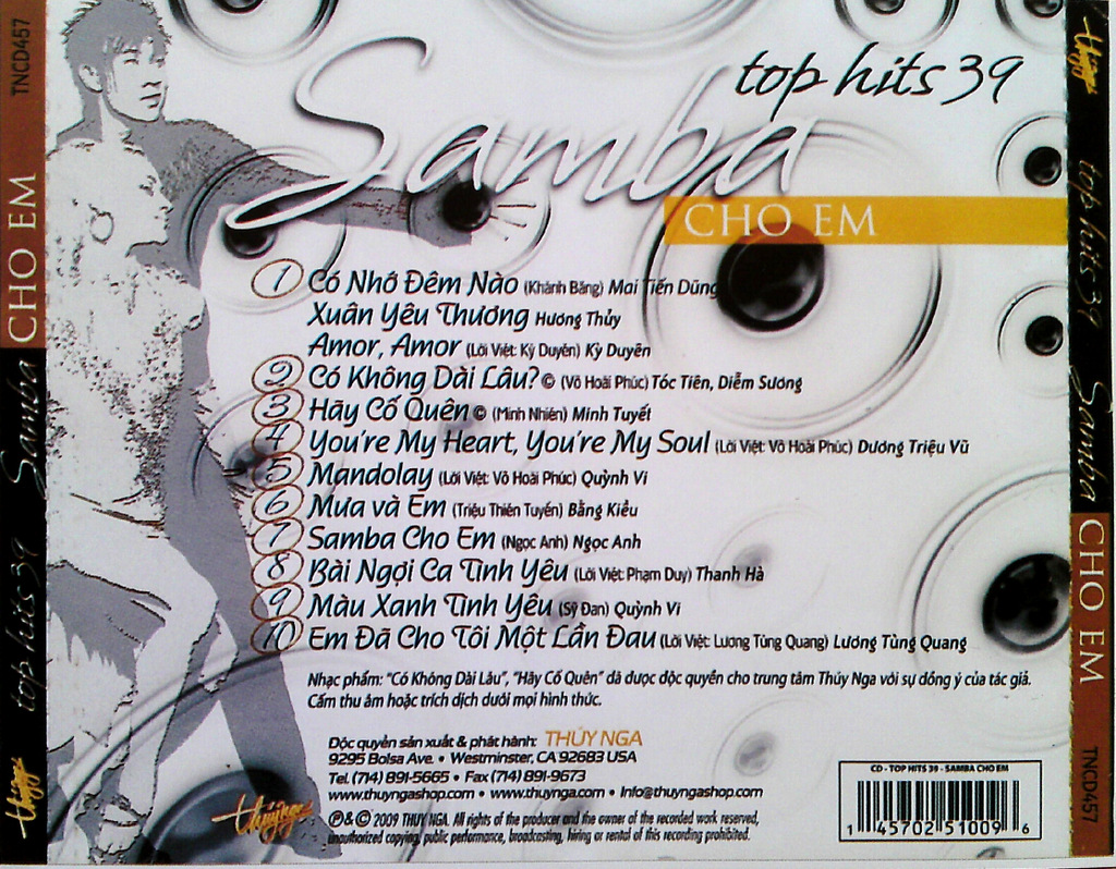 Thúy Nga CD457 - Sam Ba Cho Em