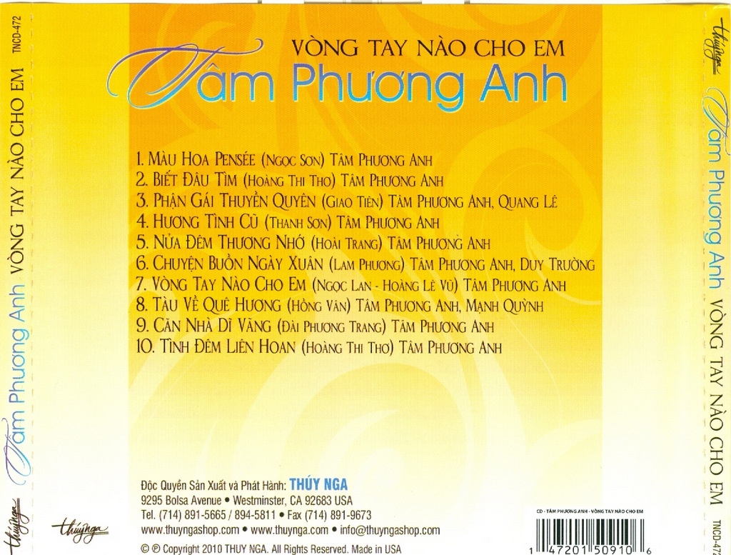 Thúy Nga CD472 - Vòng Tay Nào Cho Em