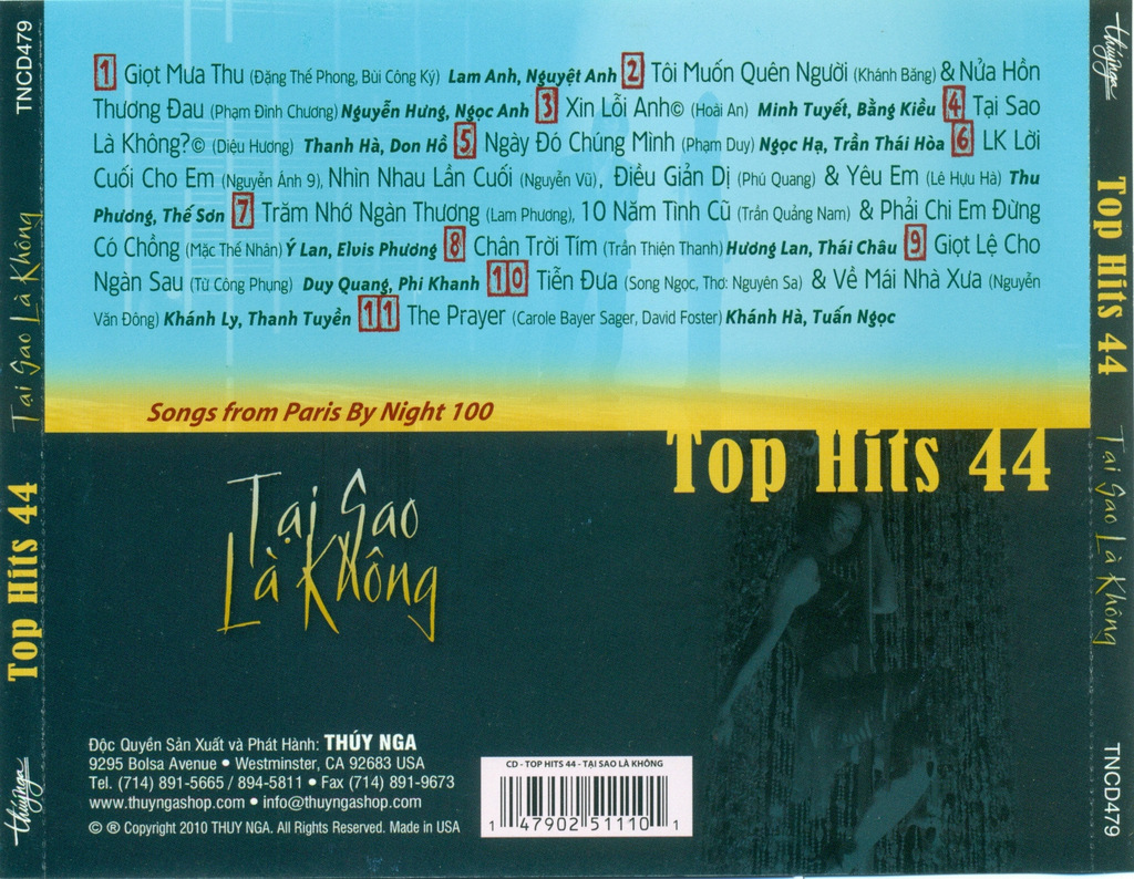 Thúy Nga CD479 - Tại Sao Là Không