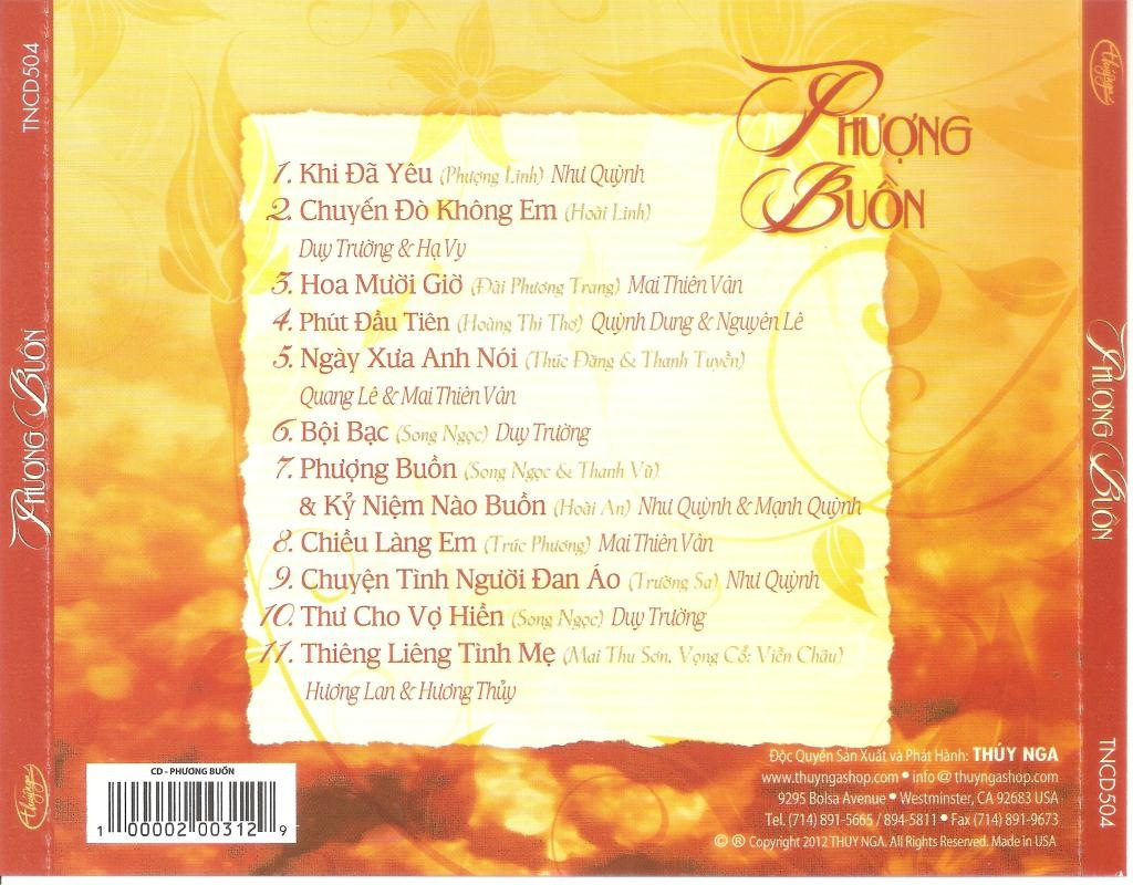Thúy Nga CD504 - Phượng Buồn