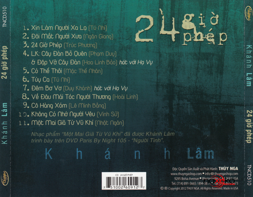 Thúy Nga CD510 - 24 Giờ Phép