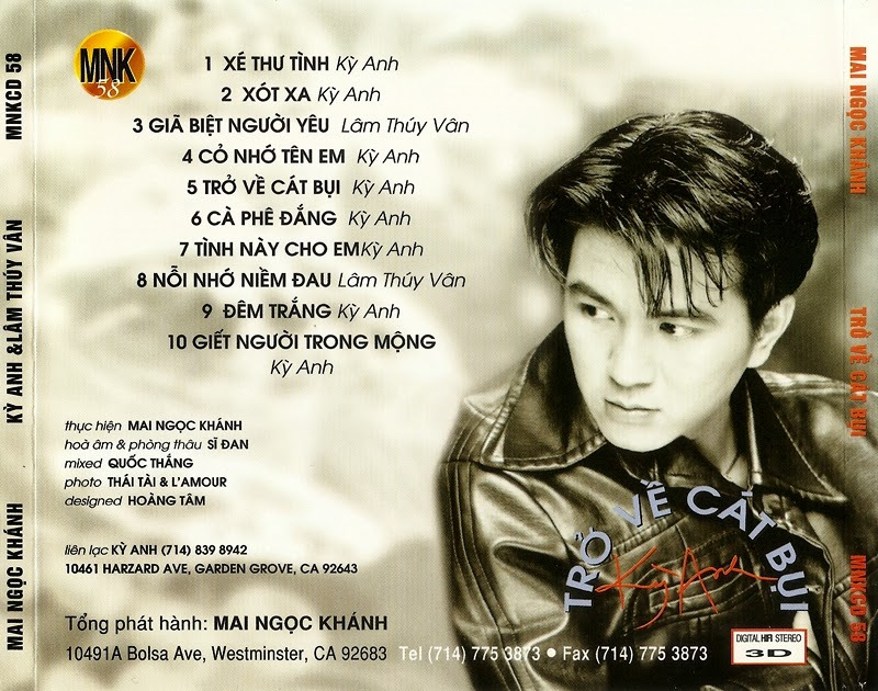 Mai Ngọc Khánh CD058 - Kỳ Anh, Lâm Thúy Vân - Trở Về Cát Bụi
