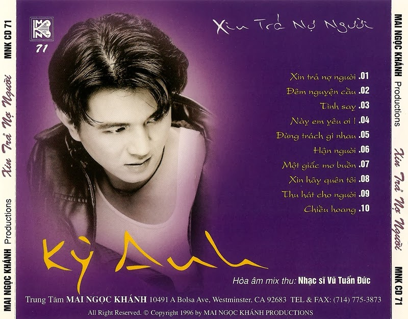 Mai Ngọc Khánh CD071 - Kỳ Anh - Xin Trả Nợ Người
