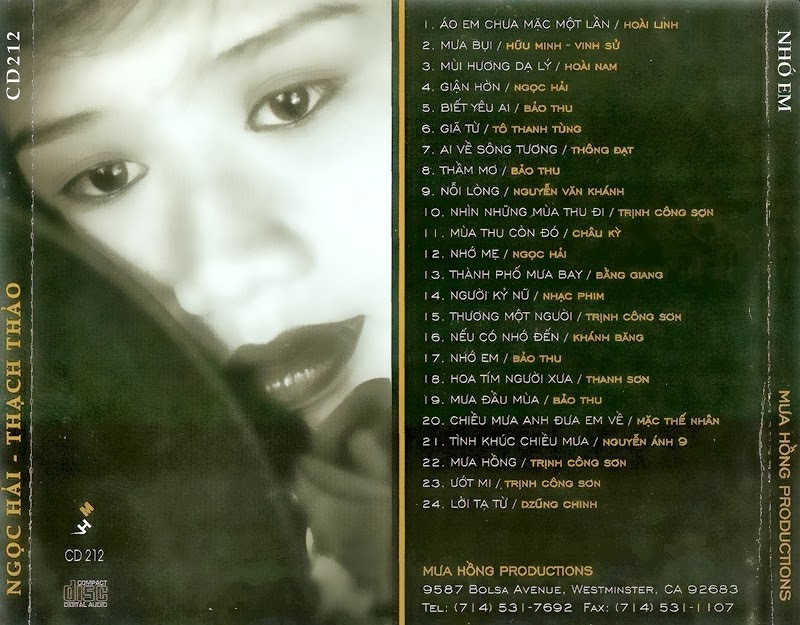 Mưa Hồng CD212 - Liên Khúc Ngọc Hải, Thạch Thảo - Nhớ Em
