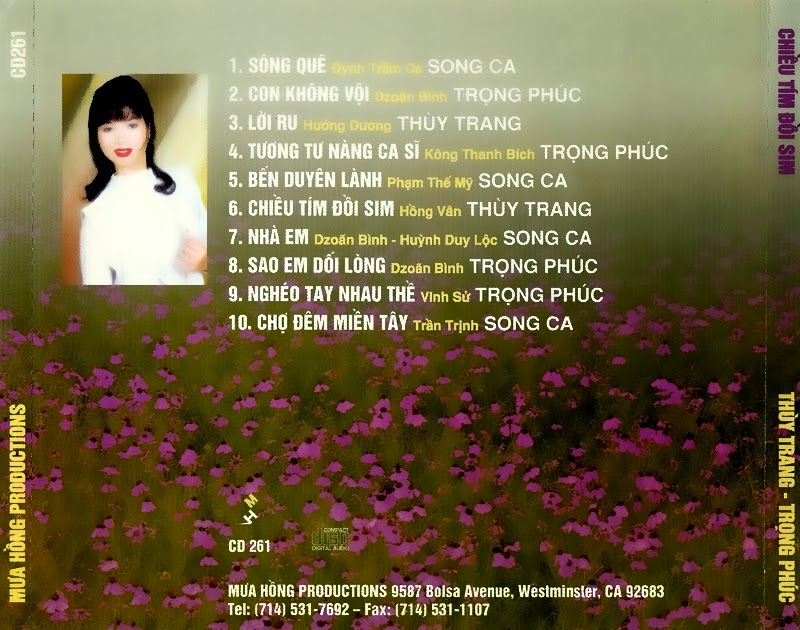 Mưa Hồng CD261 - Thùy Trang, Trọng Phúc - Chiều Tím Đồi Sim