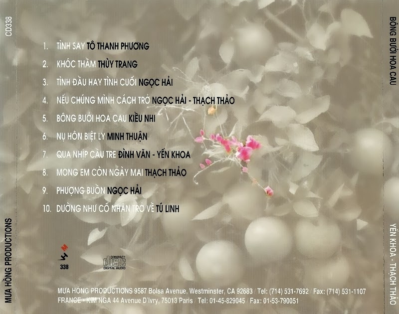 Mưa Hồng CD338 - Bông Bưởi Hoa Cau