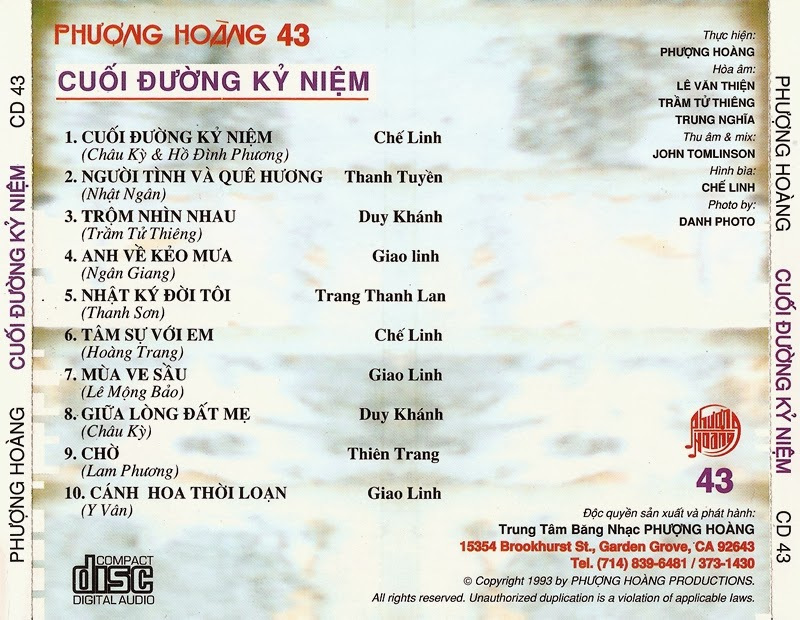 Phượng Hoàng CD043 - Cuối Đường Kỷ Niệm