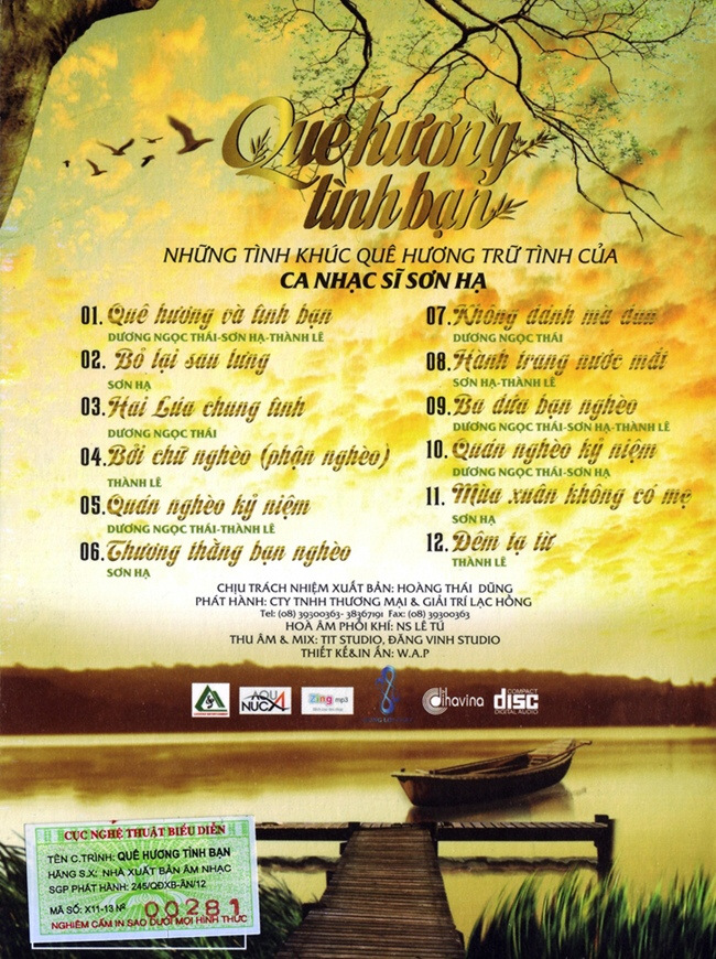 Dihavina CD - Dương Ngọc Thái, Sơn Hạ, Thành Lê - Quê Hương Tình Bạn