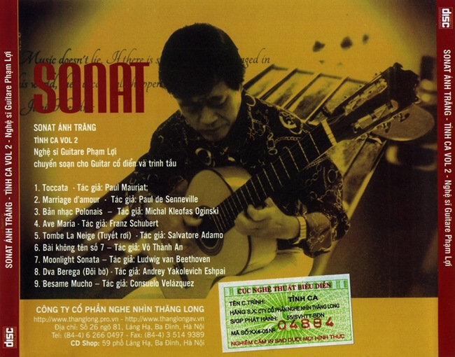 Thăng Long CD - Guitar Phạm Lợi - Sonat Ánh Trăng
