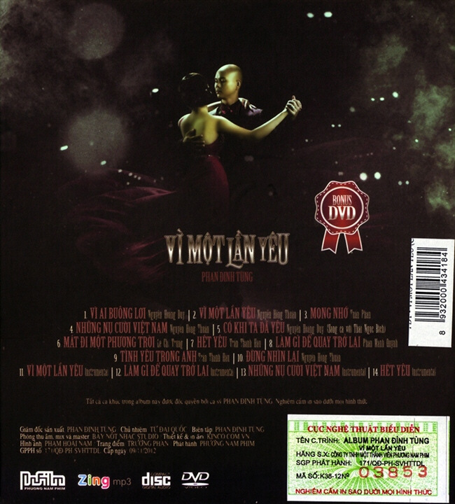 Phương Nam CD - Phan Đinh Tùng - Vì Một Lần Yêu