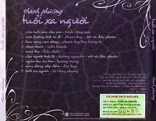 Bến Thành CD - Thanh Phương - Tuổi Xa Người