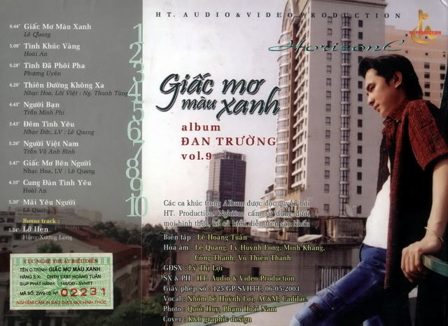 Hoàng Tuấn CD - Giấc Mơ Màu Xanh - Đan Trường Vol. 9