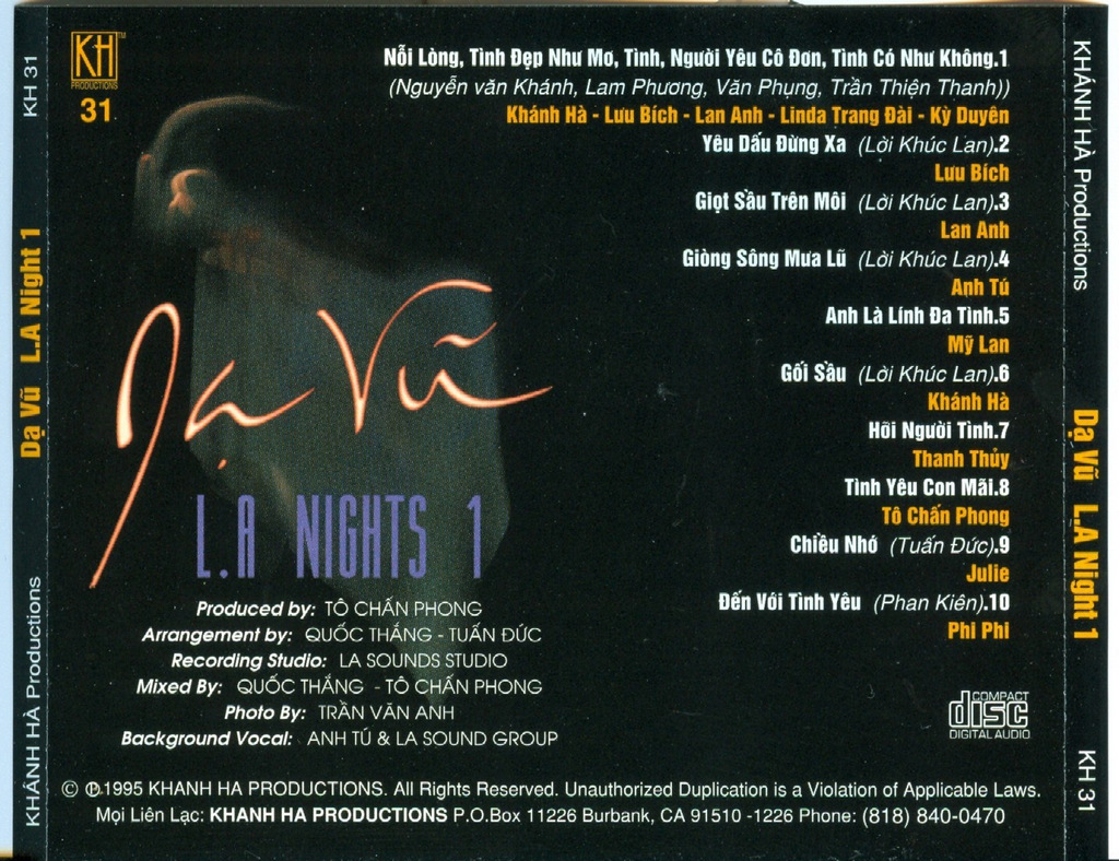 Khánh Hà CD031 - Dạ Vũ L.A. Nights 1