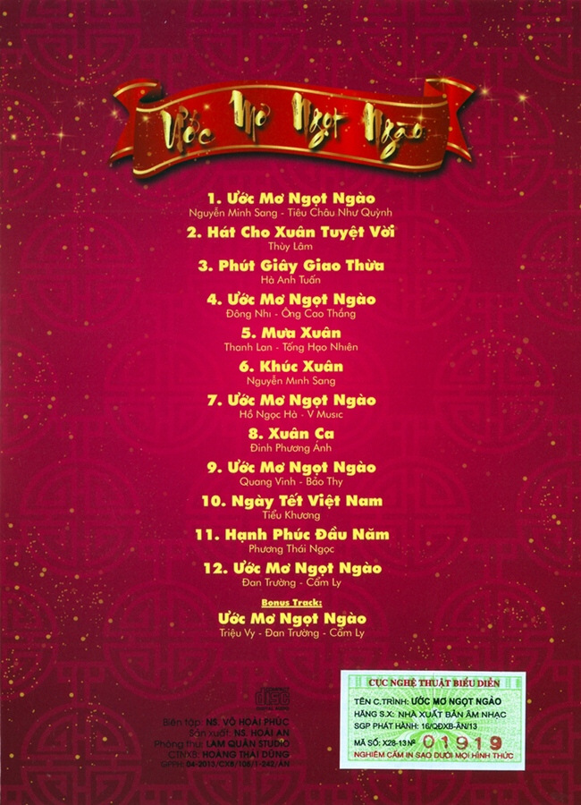 Ước Mơ Ngọt Ngào - Ca Khúc Xuân Nhạc Sĩ Hoài An (Dihavina CD)