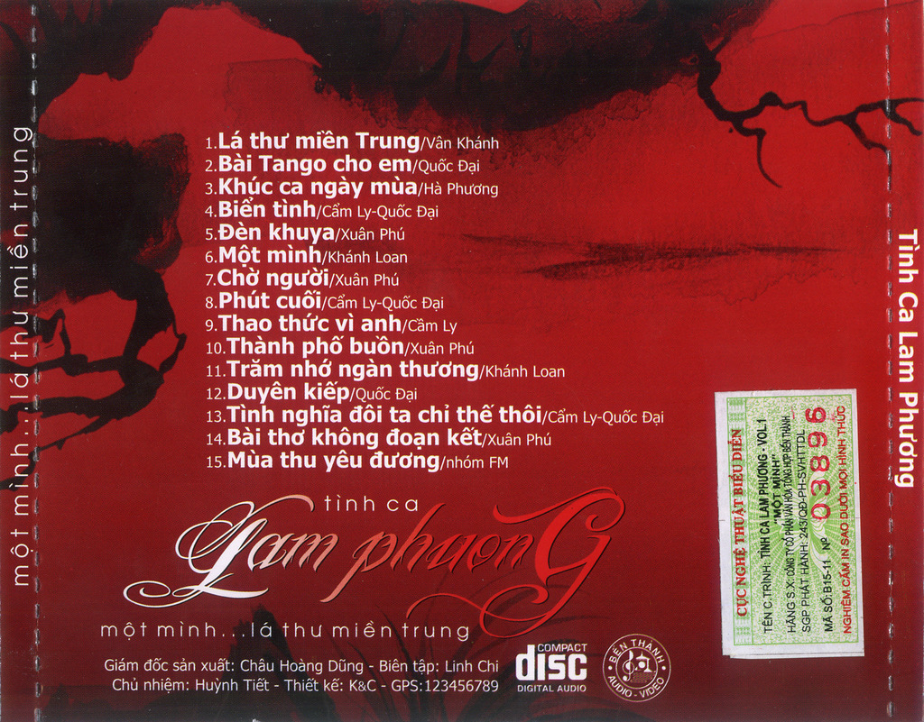 Bến Thành CD - Một Mình, Lá Thư Miền Trung