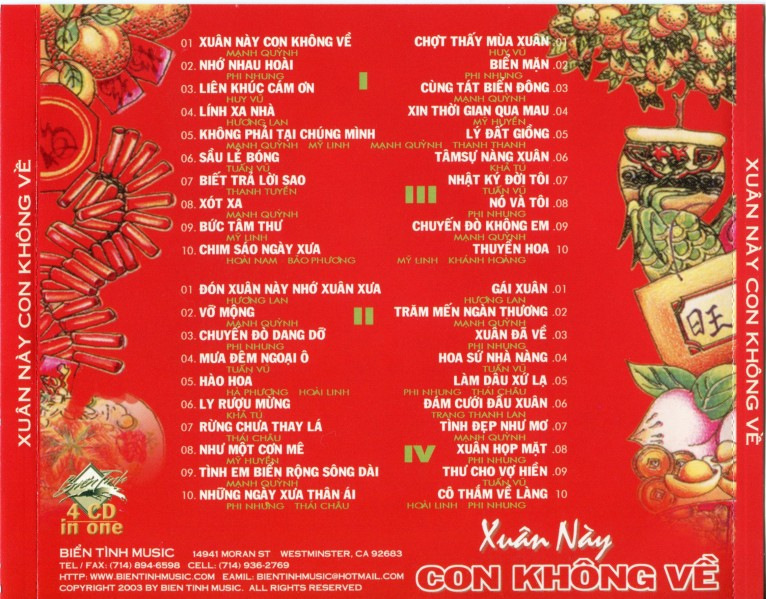 Biển Tình CD - Xuân Này Con Không Về (04CD)