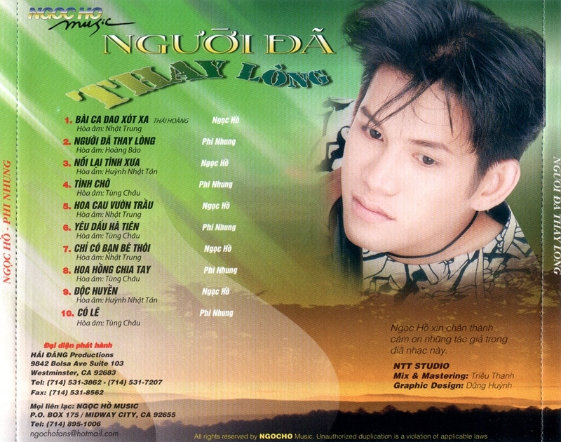 Ngọc Hồ CD - Người Đã Thay Lòng
