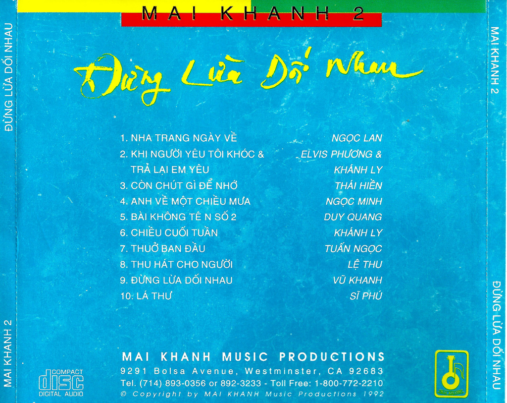 Mai Khanh CD 002 - Đừng Lừa Dối Nhau