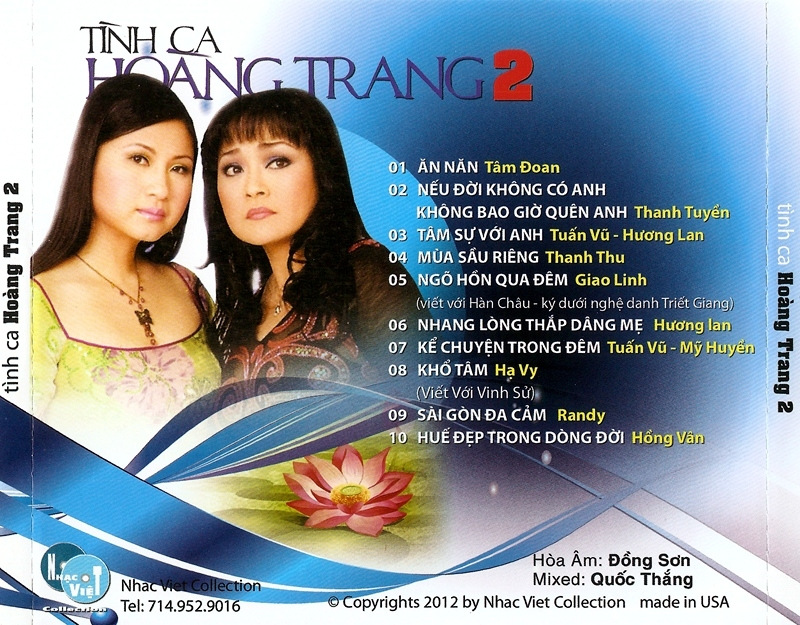 Nhạc Việt CD - Tình Ca Hoàng Trang 2