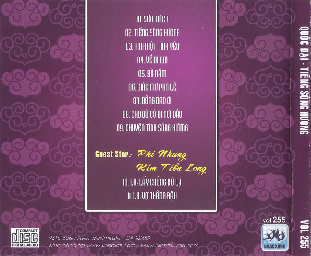 Nhạc Xanh CD 255 - Tiếng Sông Hương