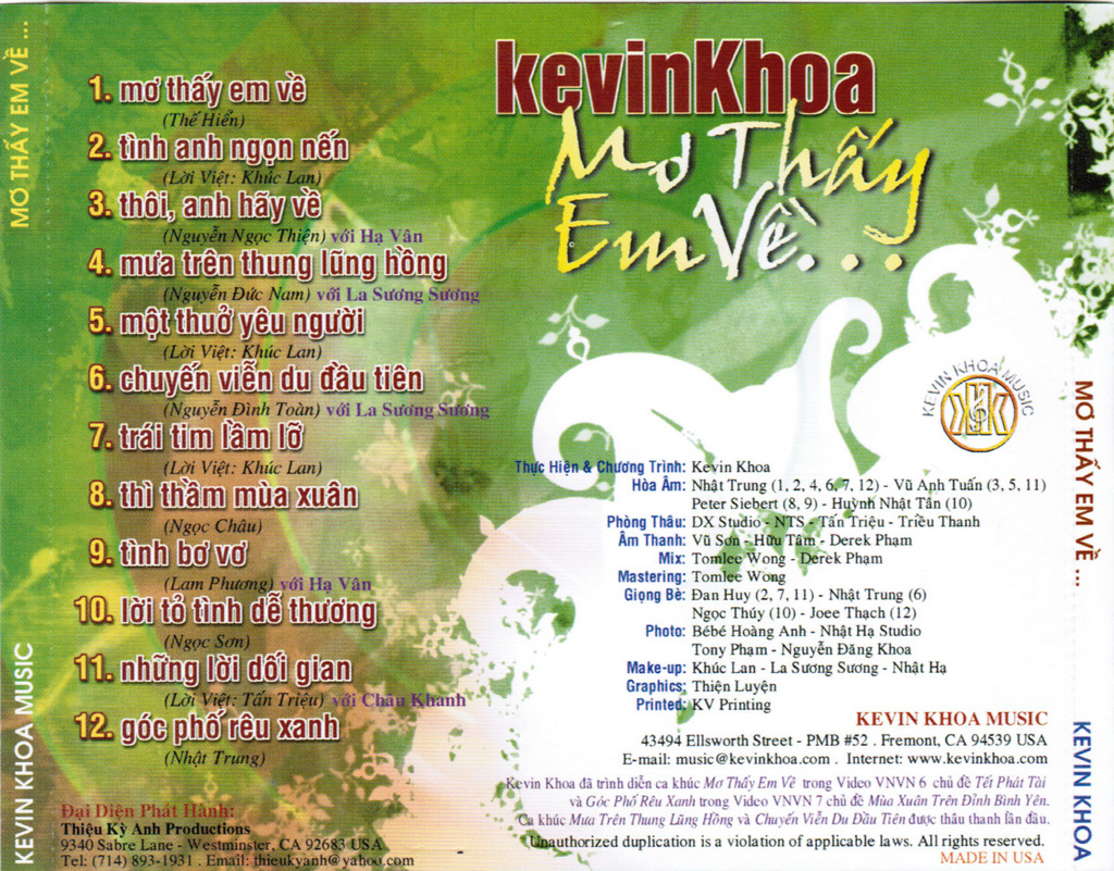 Kevin CD - Mơ Thấy Em Về