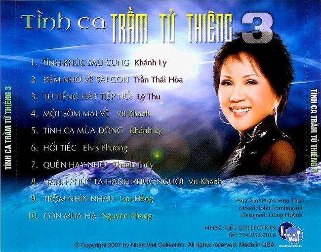 Nhạc Việt CD - Tình Ca Trầm Tử Thiêng 3