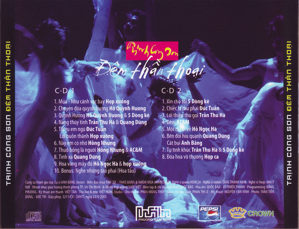 Phương Nam CD - Đêm Thần Thoại 2 CD (Trịnh Công Sơn)