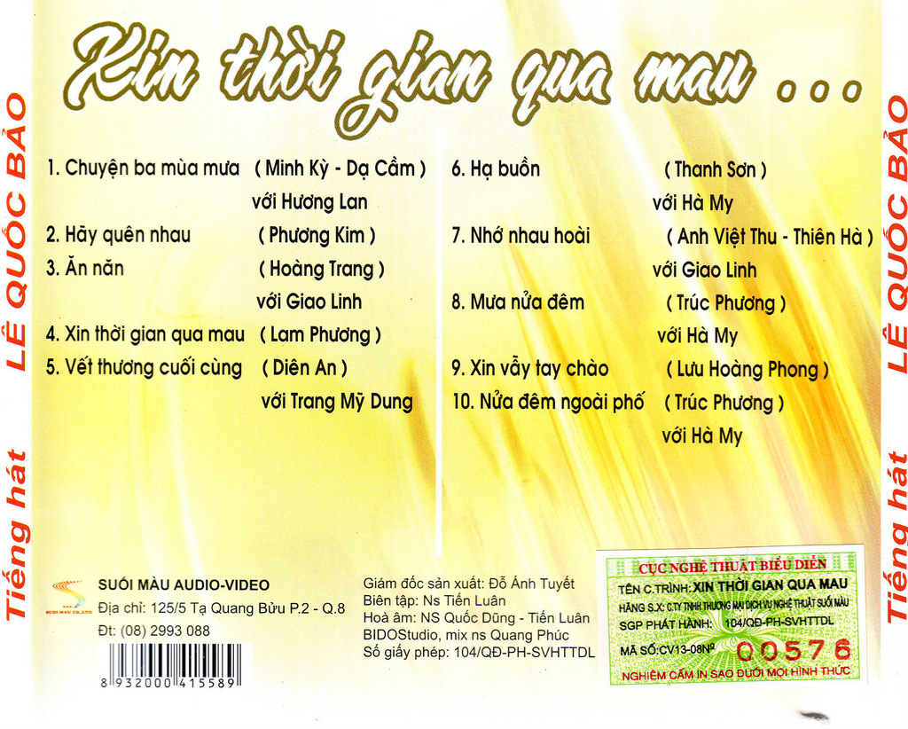 Suối Màu CD - Xin Thời Gian Qua Mau
