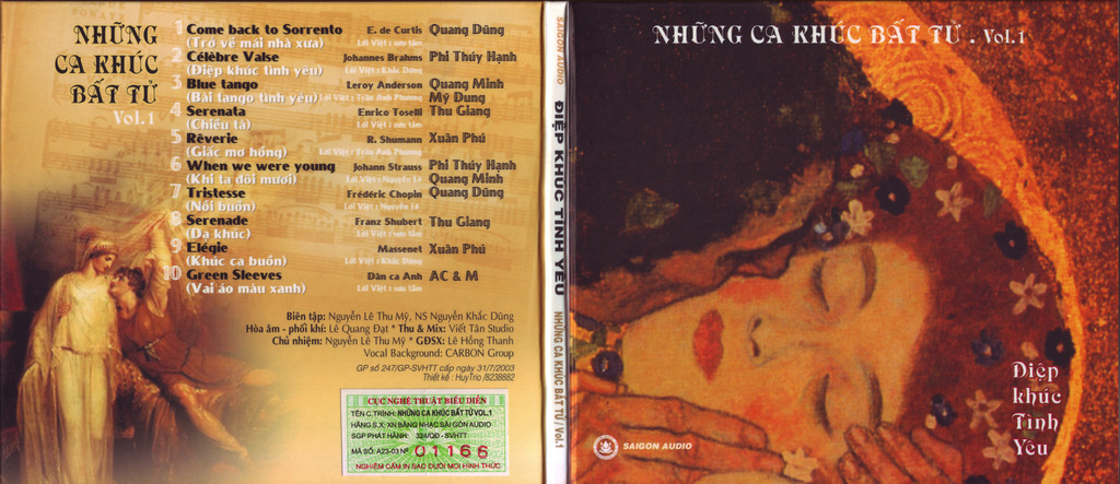 Sài Gòn CD - Những Ca Khúc Bất Tử Vol 1 - Điệp Khúc Tình Yêu