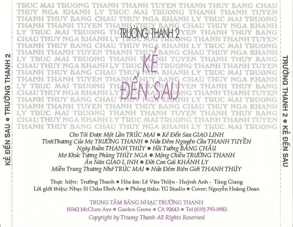 Trường Thanh CD 02 - Kẻ Đến Sau