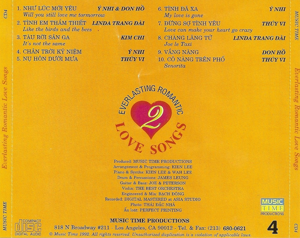 Music Time CD 004 - Everlasting Romantic Love Songs