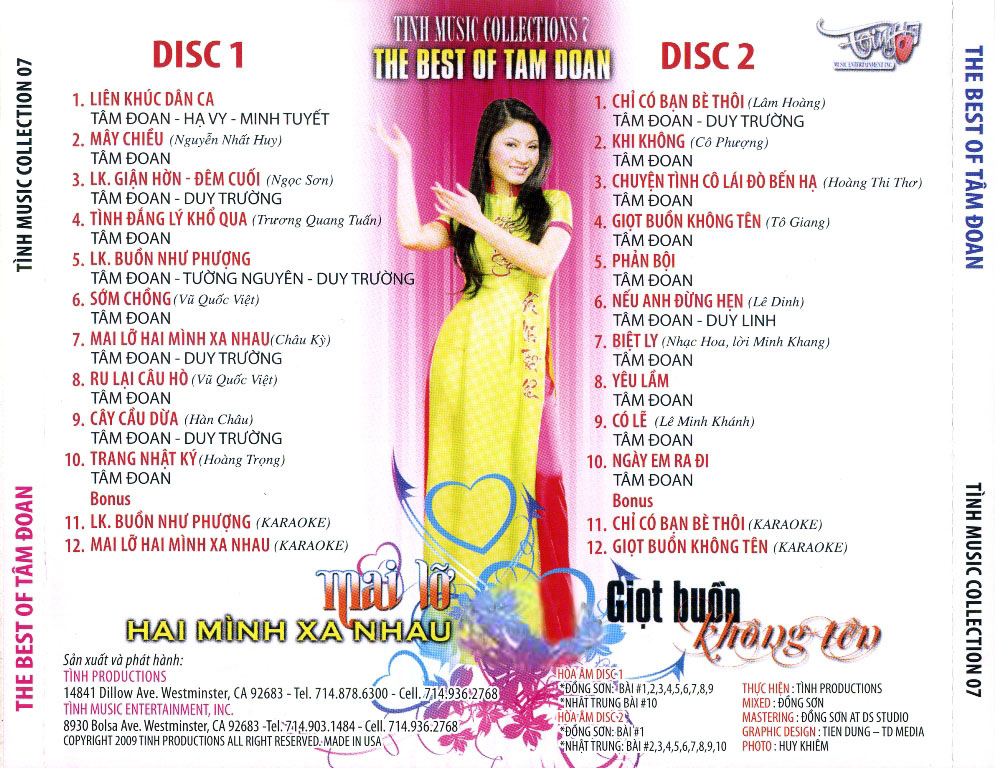 Tình CD 007 - Giọt Buồn Không Tên, Mai Lỡ Hai Mình Xa Nhau
