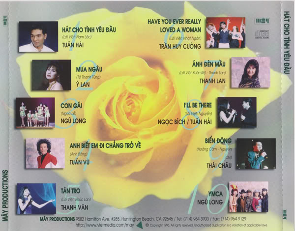 Mây Productions CD - Hát Cho Tình Yêu Đầu